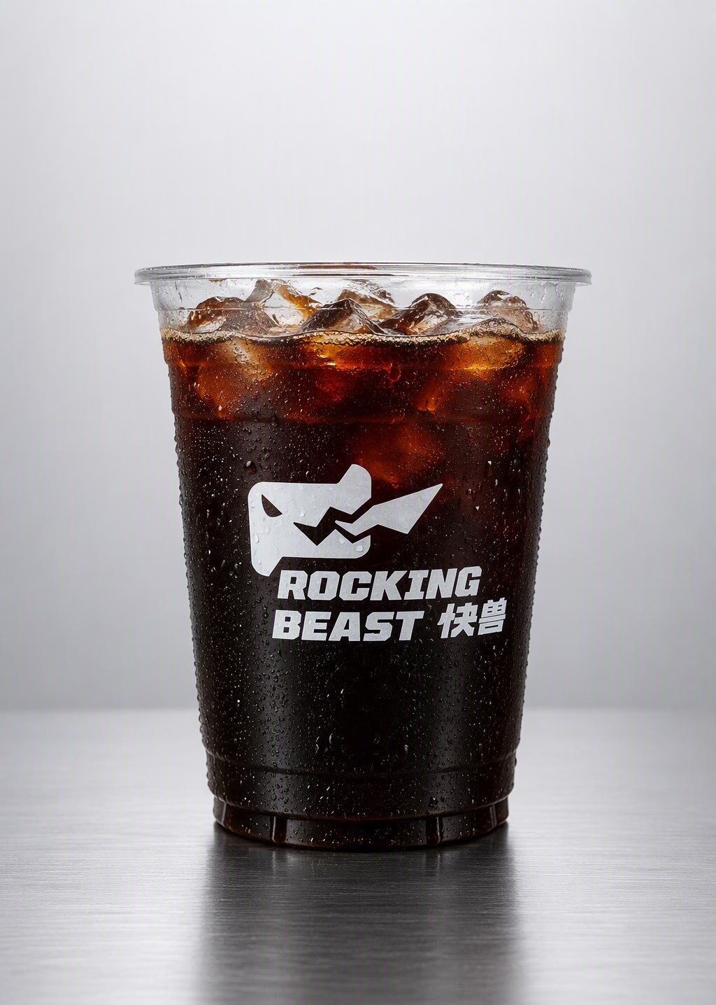 超大杯 0 卡冷萃美式 1000ml PET 杯印快兽标